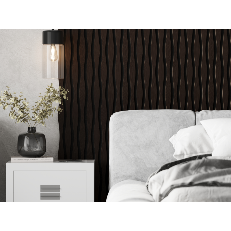 Mexen Lam-SF 26 lamele ścienne akustyczne 280 x 30 cm, filc 9 mm, fornir techniczny, Czarny Dąb - S106-280-26-046
