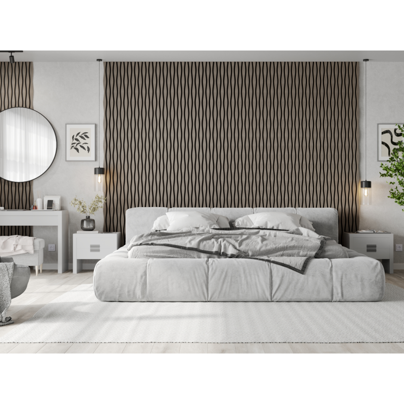 Mexen Lam-SF 26 lamele ścienne akustyczne 280 x 30 cm, filc 9 mm, fornir techniczny, Szary Dąb - S106-280-26-043