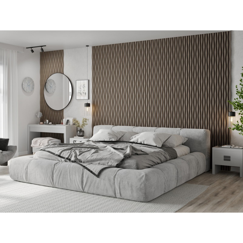 Mexen Lam-SF 01 Lam-SF 26 lamelles murales acoustiques 280 x 30 cm, feutre 9 mm, placage technique, Chêne Gris