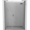Mexen Mist-H L drzwi prysznicowe uchylne prawe 155 cm, transparent, gun gray szczotkowany - 8A5L-155-001-66-00-P
