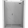 Mexen Mist-H L rechte Duschschwingtür 160 cm, transparent, gebürstet Gun Gray - 8A5L-160-001-66-00-P
