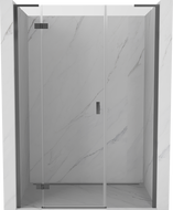 Mexen Mist-H L αριστερή περιστρεφόμενη πόρτα ντους 125 cm, διάφανη, μεταλλικό