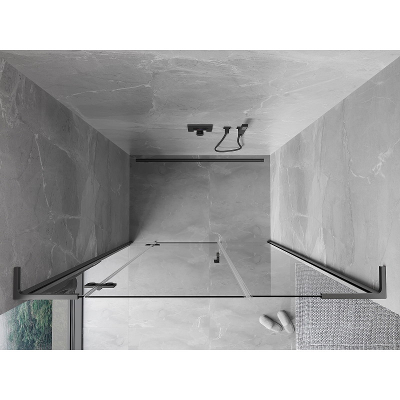 Mexen Mist-H L drzwi prysznicowe uchylne lewe 135 cm, transparent, gun metal - 8A5L-135-001-95-00-L