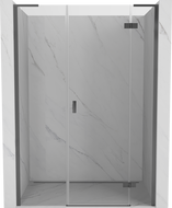 Mexen Mist-H L porta doccia a battente destra 130 cm, trasparente, gun metal - 8A5L-130-001-95-00-P