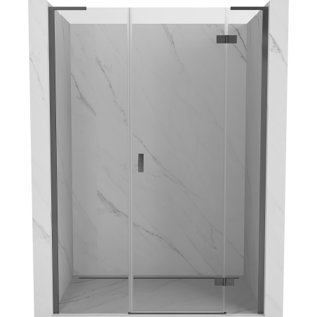 Mexen Mist-H L drzwi prysznicowe uchylne prawe 135 cm, transparent, gun metal - 8A5L-135-001-95-00-P