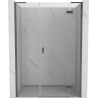Mexen Mist-H L drzwi prysznicowe uchylne prawe 140 cm, transparent, gun metal - 8A5L-140-001-95-00-P