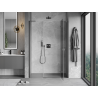 Mexen Mist-H L drzwi prysznicowe uchylne prawe 150 cm, transparent, gun metal - 8A5L-150-001-95-00-P