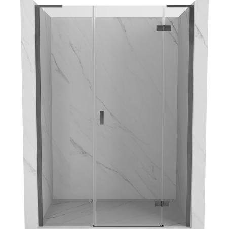 Mexen Mist-H L drzwi prysznicowe uchylne prawe 155 cm, transparent, gun metal - 8A5L-155-001-95-00-P