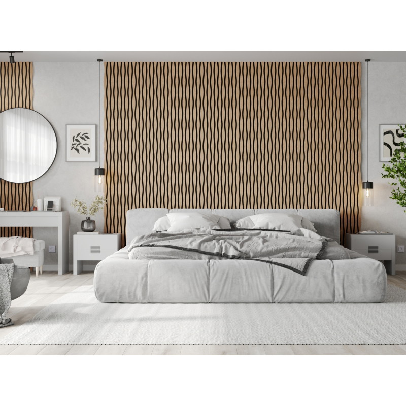 Mexen Lam-SF 26 lamele ścienne akustyczne 280 x 30 cm, filc 9 mm, fornir techniczny, Bielony Dąb - S106-280-26-040