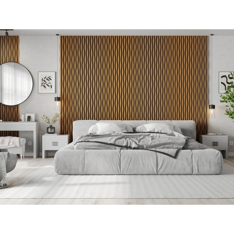 Mexen Lam-SF 26 lamele ścienne akustyczne 280 x 30 cm, filc 9 mm, fornir techniczny, Dąb Natural - S106-280-26-042