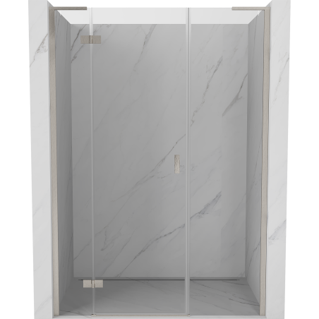 Mexen Mist-H L drzwi prysznicowe uchylne lewe 160 cm, transparent, nikiel szczotkowany - 8A5L-160-001-97-00-L