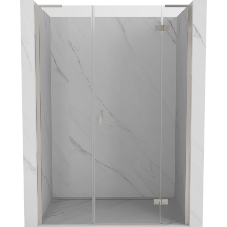 Mexen Mist-H L drzwi prysznicowe uchylne prawe 135 cm, transparent, nikiel szczotkowany - 8A5L-135-001-97-00-P