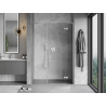 Mexen Mist-H L δεξιά ανακλινόμενη πόρτα ντους 150 cm, διάφανη, βουρτσισμένο