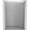 Mexen Mist-H L duschtür, schwenkbar, rechts 160 cm, transparent, gebürsteter Nickel - 8A5L-160-001-97-00-P