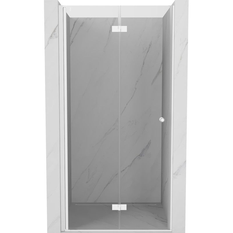 Mexen Mist-F drzwi prysznicowe składane lewe 60 cm, transparent, białe - 8A6-060-000-20-00-L