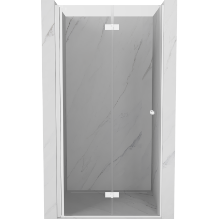 Mexen Mist-F drzwi prysznicowe składane lewe 90 cm, transparent, białe - 8A6-090-000-20-00-L