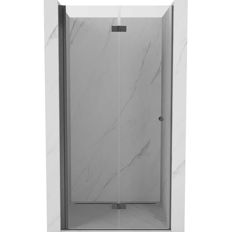 Mexen Mist-F drzwi prysznicowe składane lewe 105 cm, transparent, gun gray szczotkowany - 8A6-105-000-66-00-L