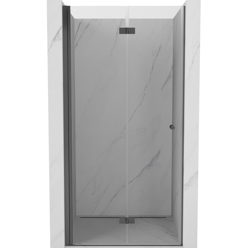 Mexen Mist-F drzwi prysznicowe składane lewe 115 cm, transparent, gun gray szczotkowany - 8A6-115-000-66-00-L