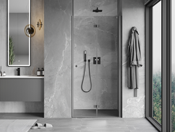 Mexen Mist-F πτυσσόμενη δεξιά πόρτα ντους 75 εκ., διαφανής, γκρι τουφέκι