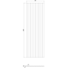 Mexen Ovalo 01 lamele ścienne ryflowane elastyczne 280 x 36 cm, fornir techniczny, Dąb Bielony - S130-280-01-040