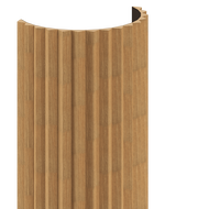 Mexen Ovalo 01 lames murales rainurées flexibles 280 x 36 cm, placage technique, Chêne Classique - S130-280-01-041
