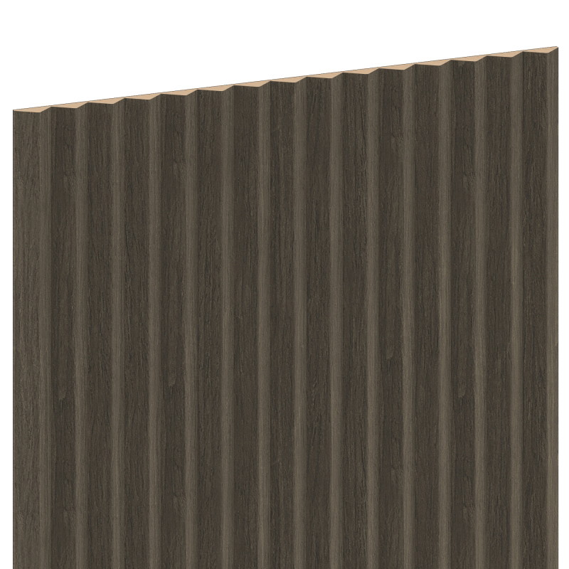 Mexen Ovalo 01 joustavat uritetut seinäpaneelit 280 x 36 cm, tekninen viilu, Mocca Tammi - S130-280-01-045