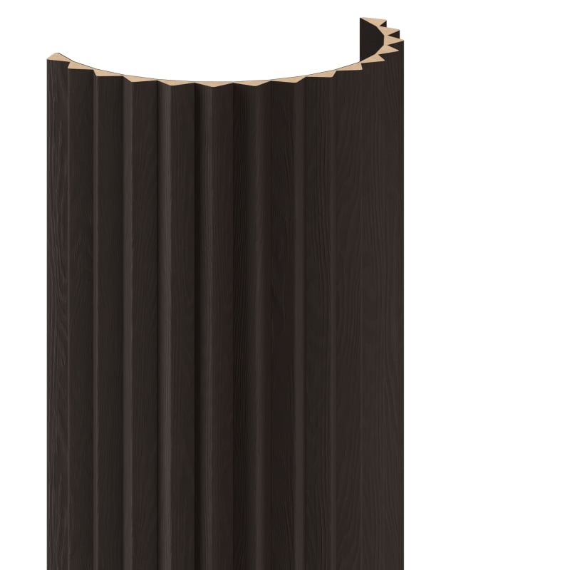 Mexen Ovalo 01 lamelle a parete scanalate flessibili 280 x 36 cm, impiallacciatura tecnica, Quercia Nera - S130-280-01-046
