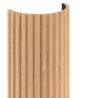 Mexen Ovalo 02 lamelle da parete scanalate flessibili 280 x 36 cm, impiallacciatura tecnica, Rovere Sbiancato - S130-280-02-040