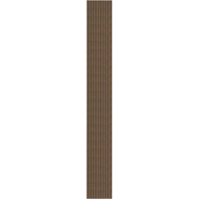 Mexen Ovalo 02 elastične rebraste stenske letve 280 x 36 cm, tehnični furnir, Temni Oreh - S130-280-02-044