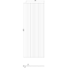 Mexen Ovalo 02 elastične rebraste stenske letve 280 x 36 cm, tehnični furnir, Temni Oreh - S130-280-02-044