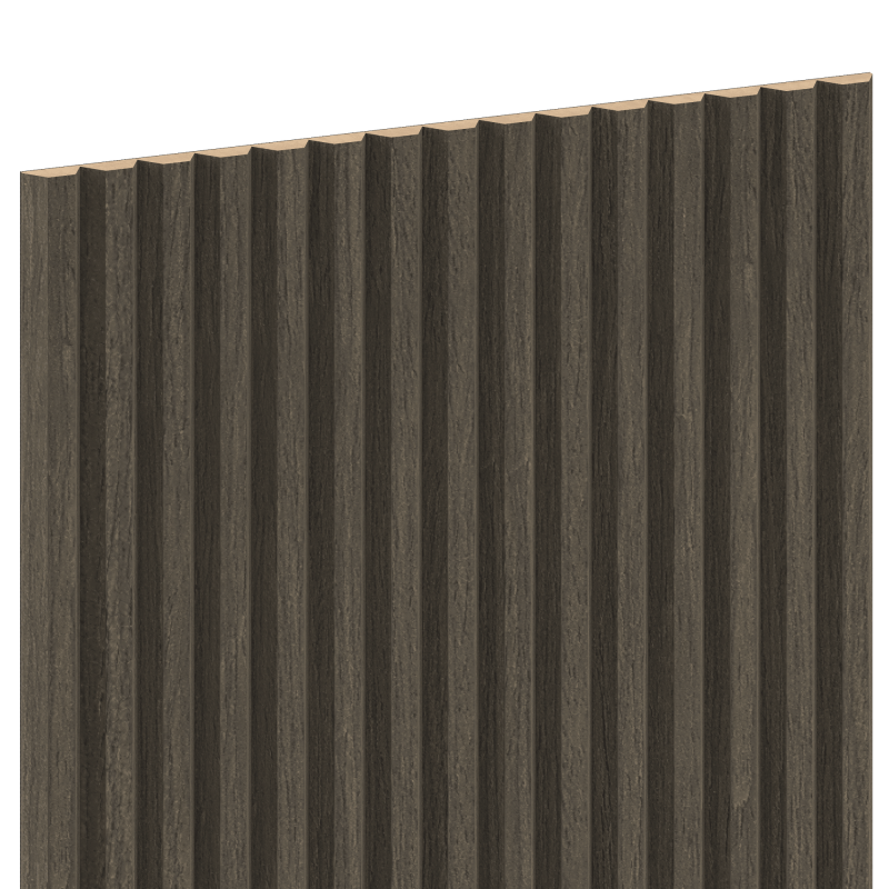 Mexen Ovalo 02 lamele ścienne ryflowane elastyczne 280 x 36 cm, fornir techniczny, Dąb Mocca - S130-280-02-045