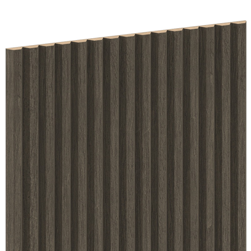 Mexen Ovalo 02 rievas sienas paneļi elastīgi 280 x 36 cm, tehniska finiera fornīrs, Mocca ozols - S130-280-02-045