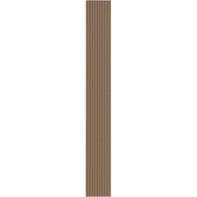 Mexen Ovalo 02 listelli da parete scanalati flessibili 280 x 36 cm, impiallacciatura tecnica, Noce Chiaro - S130-280-02-047