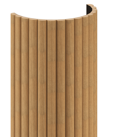 Mexen Ovalo 03 lamelle a parete scanalate flessibili 280 x 36 cm, impiallacciatura tecnica, Rovere Classic - S130-280-03-041