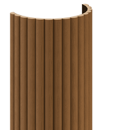 Mexen Ovalo 03 elastische, gerillte Wandpaneele 280 x 36 cm, technisches Furnier, Natürliche Eiche - S130-280-03-042