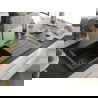 Mexen Andres Granit-Spüle 1,5-fach mit Abtropffläche und Küchenarmatur Telma, schwarz - 6515-77-670200-50-B