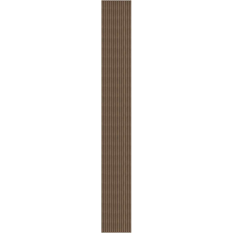 Mexen Ovalo 03 lâminas de parede ranhuradas flexíveis 280 x 36 cm, folha técnica, Nogal Escuro - S130-280-03-044