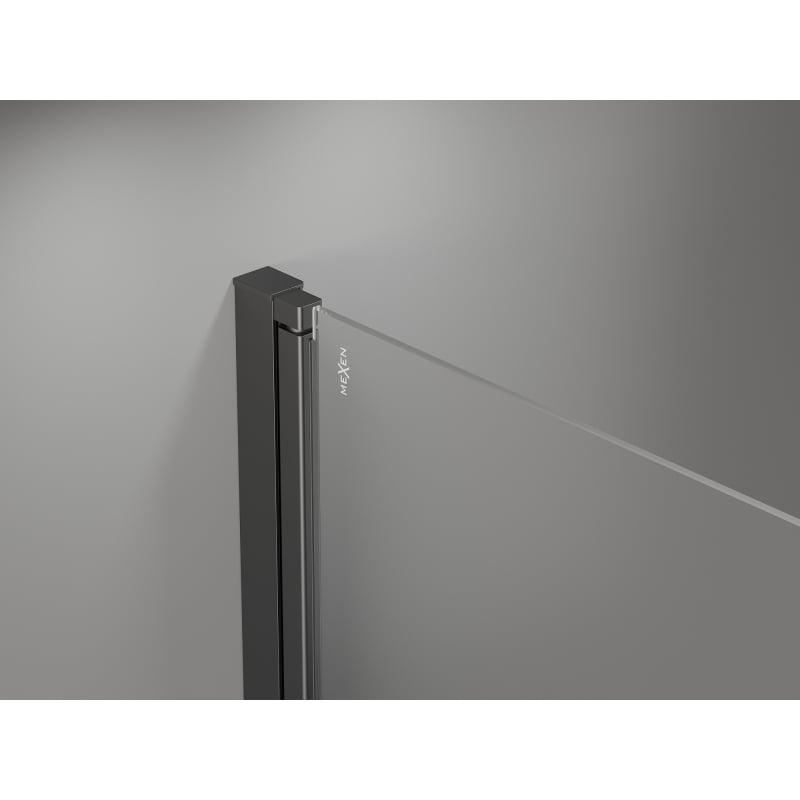 Mexen Mist-F puerta de ducha plegable derecha 80 cm, transparente, metal efecto acero - 8A6-080-000-95-00-P