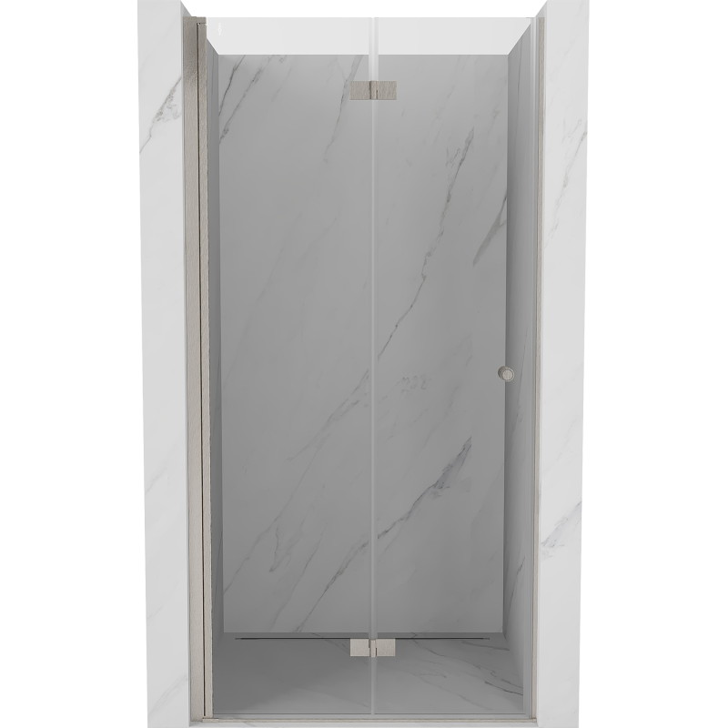 Mexen Mist-F drzwi prysznicowe składane lewe 110 cm, transparent, nikiel szczotkowany - 8A6-110-000-97-00-L