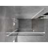 Mexen Mist-F folding shower cabin left 80 x 75 cm, transparent, white - 8A6T-080-075-20-00-L