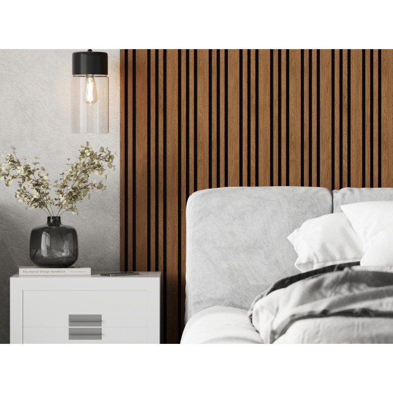 Mexen Lam-F Slim 01 lamele ścienne akustyczne 280 x 36,5 cm, filc 9 mm, fornir techniczny, Dąb Natural - S107-280-01-042