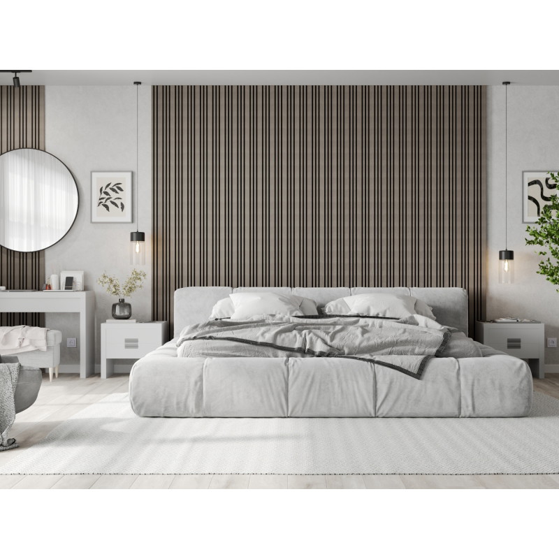Mexen Lam-F Slim 01 lamele ścienne akustyczne 280 x 36,5 cm, filc 9 mm, fornir techniczny, Szary Dąb - S107-280-01-043