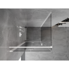 Mexen Mist-F cabine de douche pliante gauche 95 x 95 cm, transparent, blanc - 8A6T-095-095-20-00-L