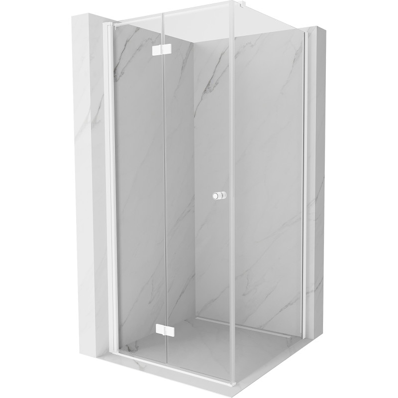 Mexen Mist-F kabina prysznicowa składana lewa 95 x 95 cm, transparent, biała - 8A6T-095-095-20-00-L