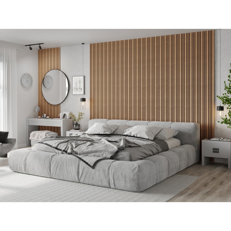 Mexen Lam-F Slim 01 lamele ścienne akustyczne 280 x 36,5 cm, filc 9 mm, fornir techniczny, Bielony Dąb - S107-280-01-040