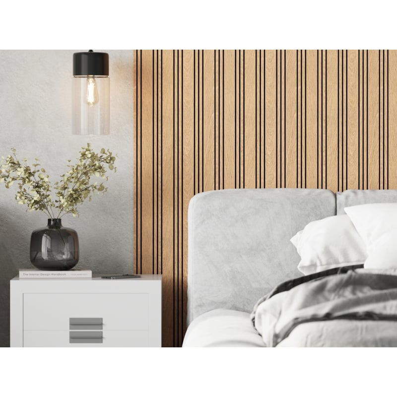 Mexen Lam-F Nano 01 Akustische Wandlamellen 280 x 32,4 cm, Filz 5 mm, technisches Furnier, Eiche Classic - S108-280-01-041