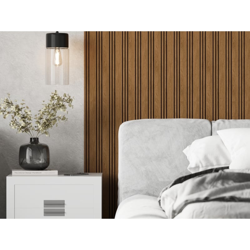 Mexen Lam-F Nano 01 Akustische Wandlamellen 280 x 32,4 cm, Filz 9 mm, technisches Furnier, Natur Eiche - S108-280-01-042