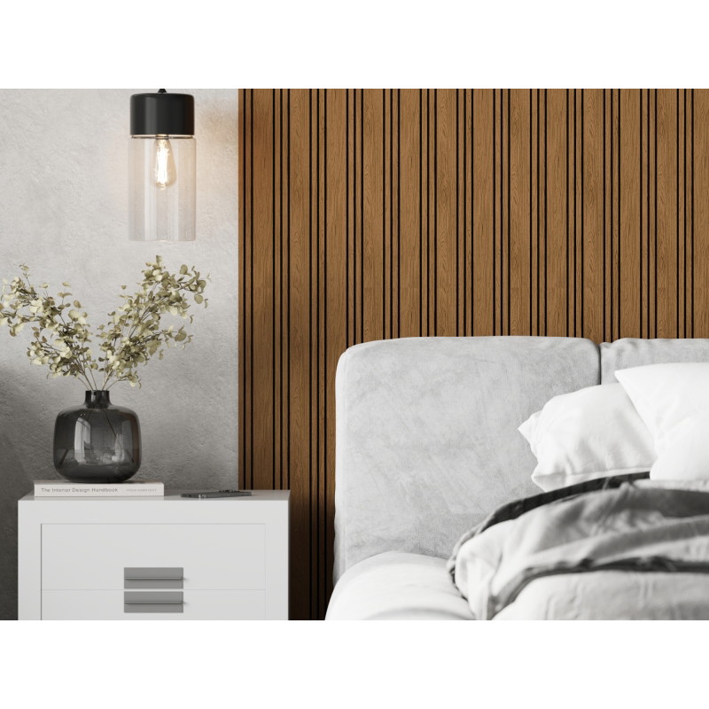 Mexen Lam-F Nano 01 Akustische Wandpaneele 280 x 32,4 cm, Filz 5 mm, technisches Furnier, Natürliche Eiche - S108-280-01-042