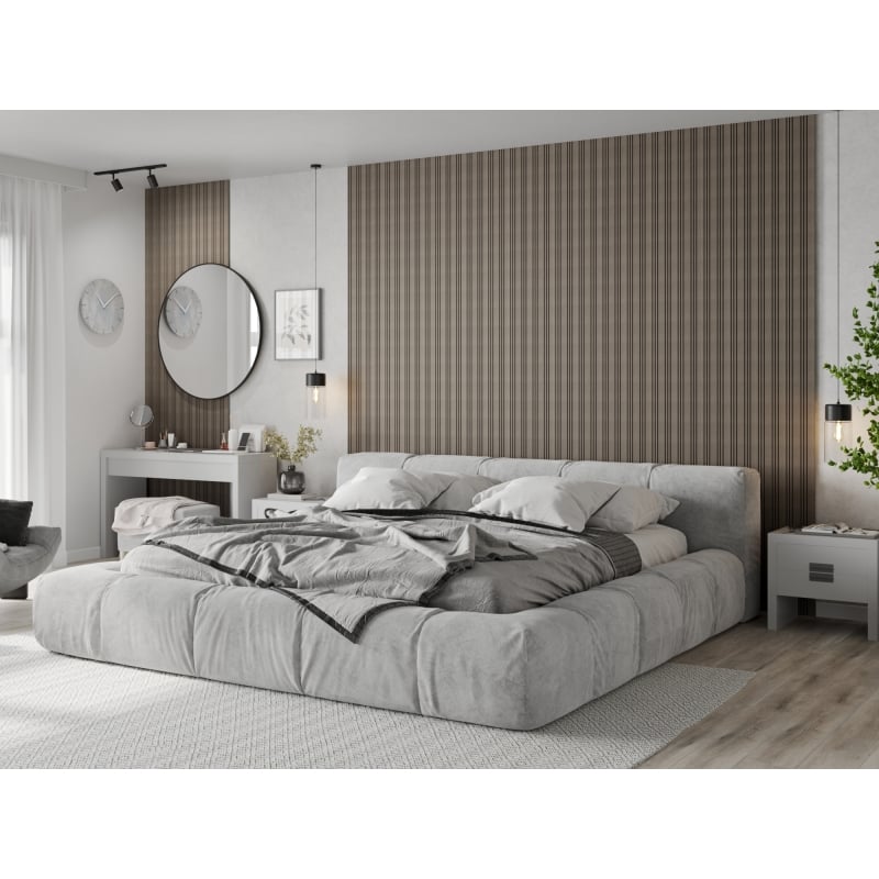 Mexen Lam-F Nano 01 Akustische Wandpaneele 280 x 32,4 cm, Filz 5 mm, technisches Furnier, Graue Eiche - S108-280-01-043