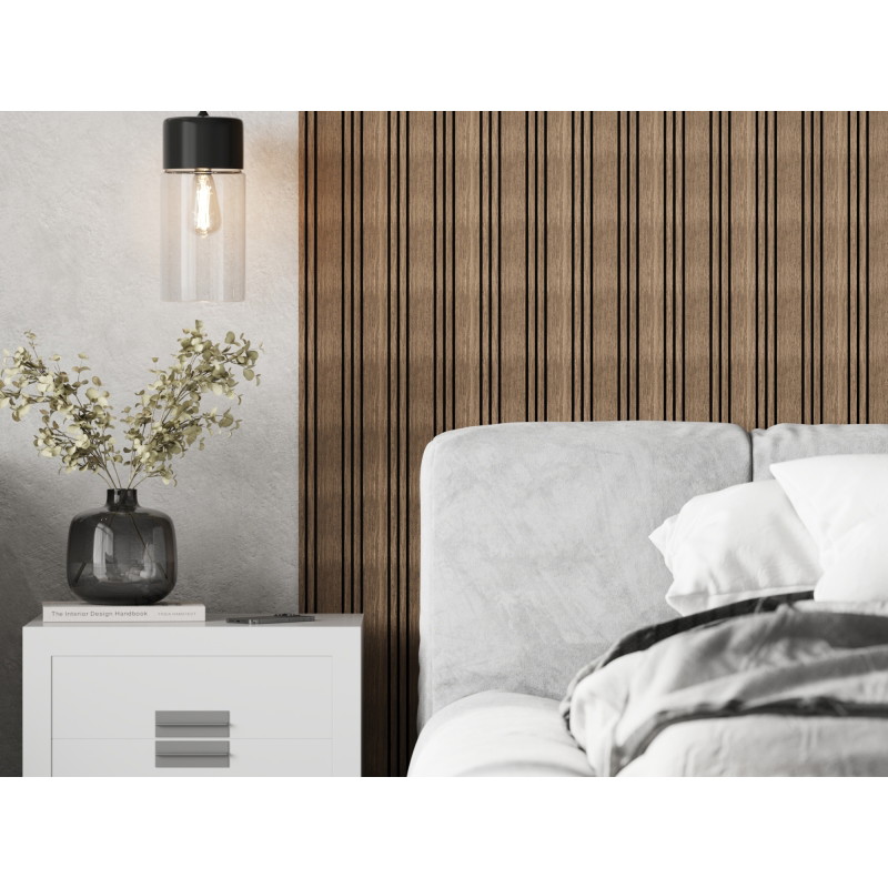 Mexen Lam-F Nano 01 akustische Wandpaneele 280 x 32,4 cm, Filz 5 mm, technisches Furnier, Dunkle Walnuss - S108-280-01-044